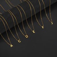 Simple Style Letter Stainless Steel Plating Pendant Necklace main image 1