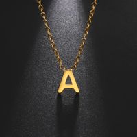 Simple Style Letter Stainless Steel Plating Pendant Necklace main image 4