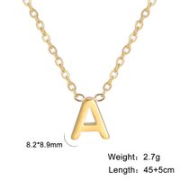 Simple Style Letter Stainless Steel Plating Pendant Necklace main image 3