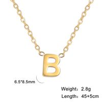 Simple Style Letter Stainless Steel Plating Pendant Necklace sku image 2