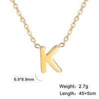 Simple Style Letter Stainless Steel Plating Pendant Necklace sku image 4
