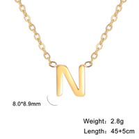Simple Style Letter Stainless Steel Plating Pendant Necklace sku image 11