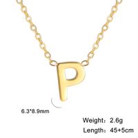 Simple Style Letter Stainless Steel Plating Pendant Necklace sku image 15