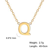 Simple Style Letter Stainless Steel Plating Pendant Necklace sku image 17
