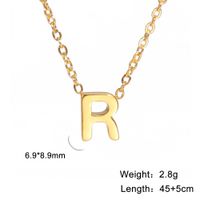 Einfacher Stil Brief Rostfreier Stahl Überzug Halskette Mit Anhänger sku image 10