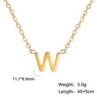 Simple Style Letter Stainless Steel Plating Pendant Necklace sku image 18