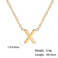 Simple Style Letter Stainless Steel Plating Pendant Necklace sku image 13