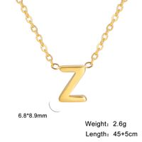 Simple Style Letter Stainless Steel Plating Pendant Necklace sku image 14