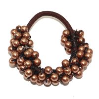 Women's Classic Style Solid Color Pearl Braid Hair Tie sku image 3