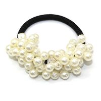 Women's Classic Style Solid Color Pearl Braid Hair Tie sku image 1