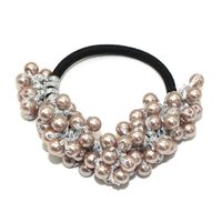 Women's Classic Style Solid Color Pearl Braid Hair Tie sku image 4