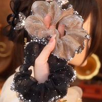 Modern Style Solid Color Organza Hair Tie main image 1