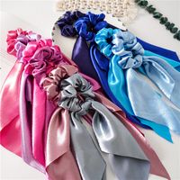 Basic Solid Color Shiny Velvet Ribbon Sequins Hair Tie main image 4