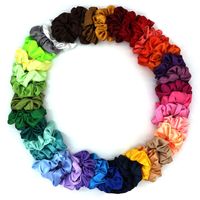 Lässig Einfarbig Tuch Handgemacht Haargummi main image 1