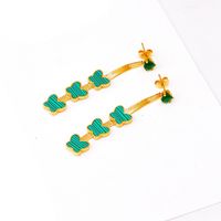Edelstahl 304 18 Karat Vergoldet Moderner Stil Überzug Schmetterling Acryl Künstliche Perlen Armbänder Ohrringe Halskette sku image 1