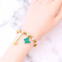 304 Stainless Steel 18K Gold Plated Modern Style Plating Butterfly Acrylic Artificial Pearls Bracelets Earrings Necklace main image 6