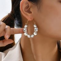 Fashion U Shape Rhinestone Plating Women's Earrings 1 Pair main image 6