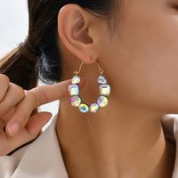 Fashion U Shape Rhinestone Plating Women's Earrings 1 Pair main image 3
