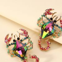 1 Pair Luxurious Scorpion Inlay Zinc Alloy Crystal Glass Ear Studs main image 3