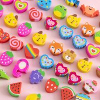 50 Tablets Of Cartoon Fruit Animal Love Mini Erasers Christmas Gift Prizes main image 6