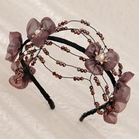 Japanese Style Flower Artificial Crystal Hair Band main image 3