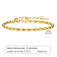 Simple Style Solid Color 201 Stainless Steel Bracelets In Bulk main image 3