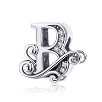 Simple Style Letter Zircon Sterling Silver Wholesale Jewelry Accessories sku image 7