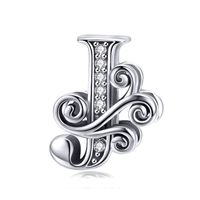 Simple Style Letter Zircon Sterling Silver Wholesale Jewelry Accessories sku image 4