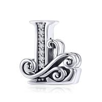 Simple Style Letter Zircon Sterling Silver Wholesale Jewelry Accessories sku image 9