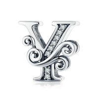 Simple Style Letter Zircon Sterling Silver Wholesale Jewelry Accessories sku image 15