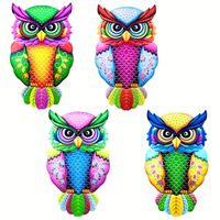 Cute Owl Iron Wall Sticker Artificial Decorations main image 5