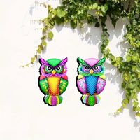 Cute Owl Iron Wall Sticker Artificial Decorations main image 2
