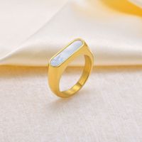 304 Stainless Steel Gold Plated Simple Style Plating Geometric Rings main image 5