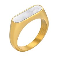 304 Stainless Steel Gold Plated Simple Style Plating Geometric Rings main image 3