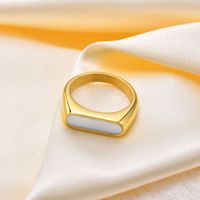 304 Stainless Steel Gold Plated Simple Style Plating Geometric Rings main image 7