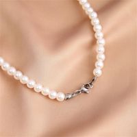 Elegant Simple Style Solid Color Imitation Pearl Beaded Women's Necklace main image 2