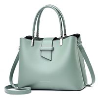 Women's Pu Leather Solid Color Elegant Business Classic Style Sewing Thread Square Zipper Buckle Shoulder Bag Handbag Crossbody Bag sku image 6