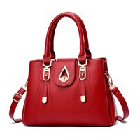 Women's Large All Seasons Pu Leather Solid Color Classic Style Square Zipper Handbag sku image 2