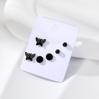 1 Set Cute Simple Style Butterfly Alloy Ear Studs sku image 8