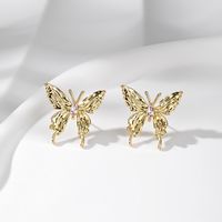 1 Pair Cute Simple Style Butterfly Alloy Ear Studs main image 4