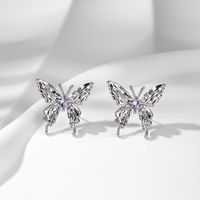 1 Pair Cute Simple Style Butterfly Alloy Ear Studs main image 2