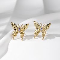 1 Pair Cute Simple Style Butterfly Alloy Ear Studs main image 3