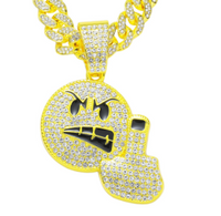 Hip Hop Dibujos Animados Aleación Embutido Diamantes De Imitación Hombres Encantos Collar Colgante sku image 1