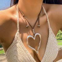 Vintage Style Vacation Simple Style Heart Shape Alloy Women's Necklace main image 5