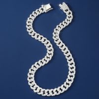 Elegant Vintage Style Solid Color Alloy Chain Inlay Rhinestones Silver Plated Women's Necklace main image 7