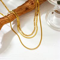 Titanium Steel 18K Gold Plated Simple Style Plating Solid Color Pendant Necklace main image 1