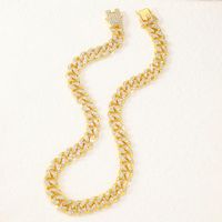 Elegant Vintage Style Solid Color Alloy Chain Inlay Rhinestones Silver Plated Women's Necklace main image 4