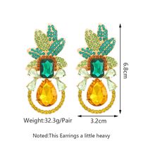Elegant Luxurious Lady Leaf Alloy Inlay Artificial Gemstones Women's Earrings main image 5