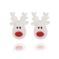 1 Pair Cute Sweet Christmas Tree Santa Claus Elk Plating Copper Ear Studs sku image 6