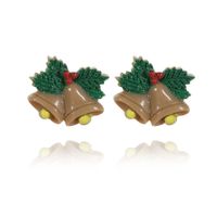 1 Pair Cute Sweet Christmas Tree Santa Claus Elk Plating Copper Ear Studs sku image 9